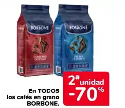 Carrefour BORBONE En todos los cafés en grano oferta