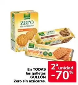 Carrefour GULLÓN En todas las galletas zero sin azúcares. oferta