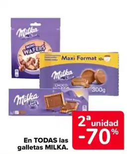 Carrefour MILKA En todas las galletas oferta