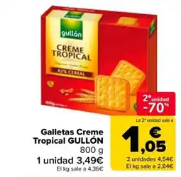 Carrefour GULLÓN Galletas Creme Tropical oferta