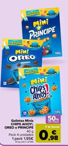 Carrefour CHIPS AHOY!, OREO O PRINCIPE Galletas Minis oferta
