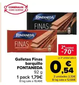 Carrefour FONTANEDA Galletas Finas barquillo oferta
