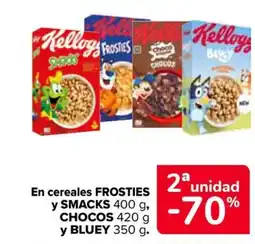 Carrefour KELLOGG'S En cereales frosties y smacks chocos y bluey oferta