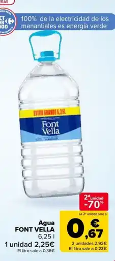 Carrefour FONT VELLA Agua oferta