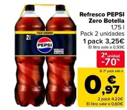 Carrefour PEPSI Refresco Zero Botella oferta