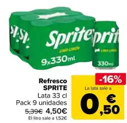 Carrefour SPRITE Refresco oferta