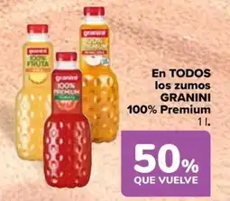 Carrefour GRANINI En todos los zumos 100% premium oferta