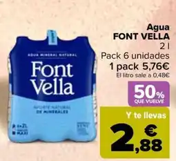 Carrefour FONT VELLA Agua oferta