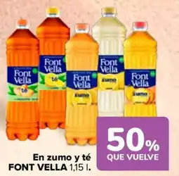 Carrefour FONT VELLA En zumo y té oferta