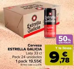 Carrefour ESTRELLA GALICIA Cerveza oferta