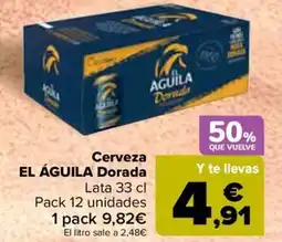 Carrefour EL ÁGUILA Cerveza Dorada oferta