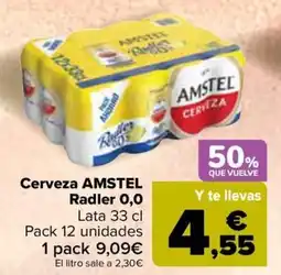 Carrefour AMSTEL Cerveza Radler 0,0 oferta
