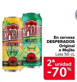 Carrefour DESPERADOS En cerveza Original o Mojito oferta