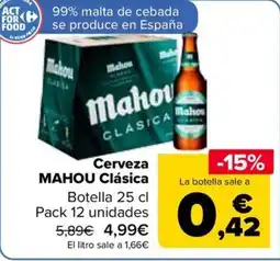 Carrefour MAHOU Cerveza Clásica oferta