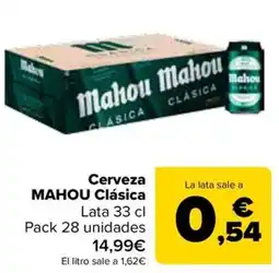 Carrefour MAHOU Cerveza Clásica oferta