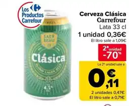 Carrefour Cerveza Clásica Carrefour oferta