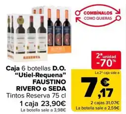 Carrefour FAUSTINO RIVERO O SEDA Caja 6 botellas D.O. "Utiel-Requena❞ oferta