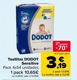 Carrefour DODOT Toallitas Sensitive oferta