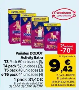 Carrefour DODOT Pañales Activity Extra oferta