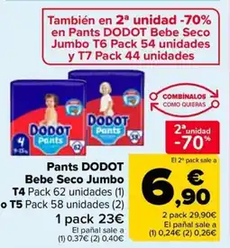 Carrefour DODOT Pants Bebe Seco Jumbo oferta