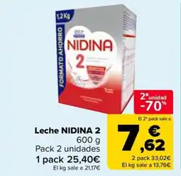 Carrefour NIDINA 2 Leche oferta