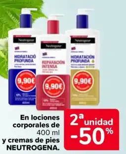 Carrefour NEUTROGENA En lociones corporales de y cremas de pies oferta