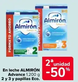 Carrefour ALMIRÓN En leche Advance 2 y 3 y papillas Eco. oferta