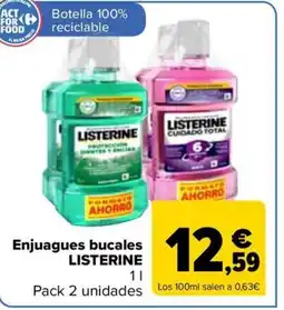 Carrefour LISTERINE Enjuagues bucales oferta