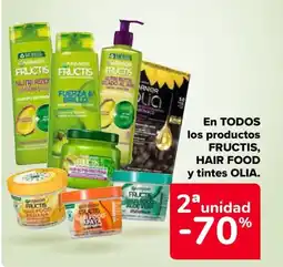 Carrefour FRUCTIS En todos los productos hair food y tintes olia. oferta