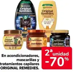 Carrefour ORIGINAL REMEDIES. En acondicionadores, mascarillas y tratamientos capilares oferta
