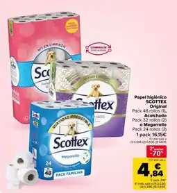 Carrefour SCOTTEX Papel higiénico Original oferta