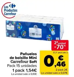 Carrefour Pañuelos de bolsillo Mini Carrefour Soft oferta