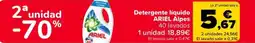 Carrefour ARIEL Detergente líquido alpes oferta