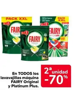 Carrefour FAIRY En todos los lavavajillas máquina original y platinum plus. oferta