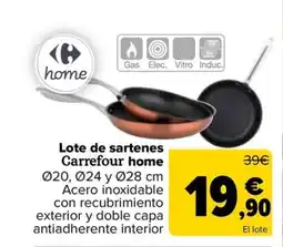 Carrefour Lote de sartenes Carrefour home oferta