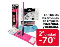 Carrefour ROZENBAL y KERKOM En todos los artículos de limpieza oferta
