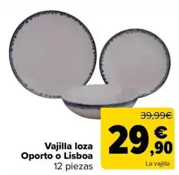 Carrefour Vajilla loza Oporto o Lisboa oferta