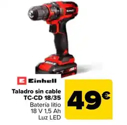 Carrefour CINHELL Taladro sin cable TC-CD 18/35 oferta