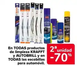 Carrefour En todas productos de limpieza krafft y autobrill y en todas las escobillas para automóvil. oferta
