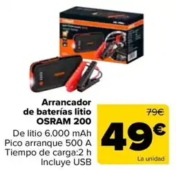 Carrefour Arrancador de baterías litio OSRAM 200 oferta