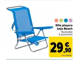 Carrefour Silla playera baja Beach oferta