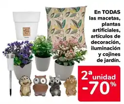Carrefour En todas las macetas, plantas artificiales, artículos de decoración, iluminación y cojines de jardín. oferta