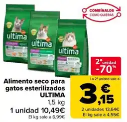 Carrefour ULTIMA Alimento seco para gatos esterilizados oferta