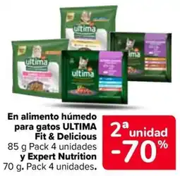 Carrefour ULTIMA En alimento húmedo para gatos Fit & Delicious oferta