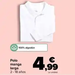 Carrefour Polo manga larga oferta