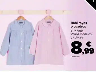 Carrefour Babi rayas o cuadros oferta
