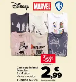Carrefour Camiseta infantil licencias oferta