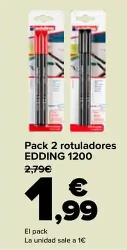 Carrefour Pack 2 rotuladores edding 1200 oferta