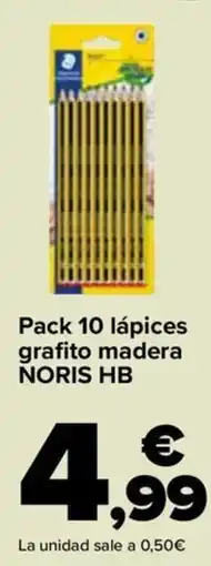 Carrefour NORIS HB Pack 10 lápices grafito madera oferta