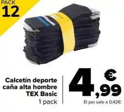 Carrefour Calcetín deporte caña alta hombre tex basic oferta